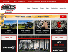 Tablet Screenshot of mikesgolfcartsga.com